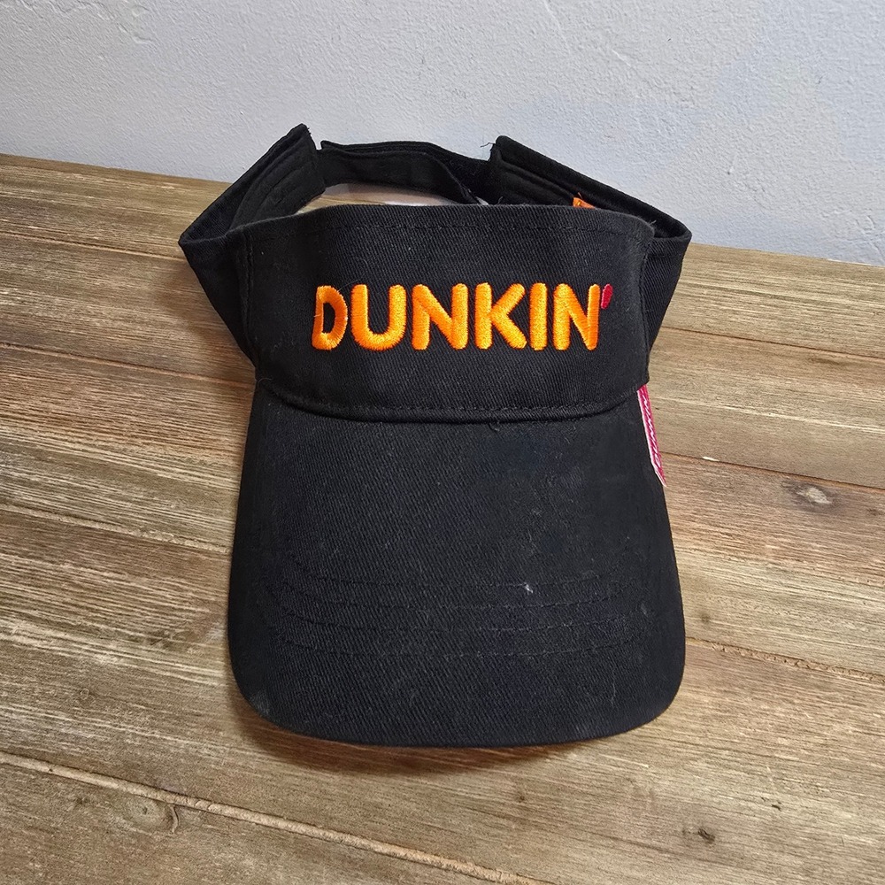 Dunkin Donuts Employee Uniform Set Black Full Zip Jacket and Visor Mens Large - Picture 7 of 11